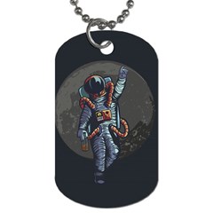 Illustration Drunk Astronaut Dog Tag (two Sides) by Vaneshart