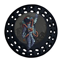 Illustration Drunk Astronaut Ornament (round Filigree)