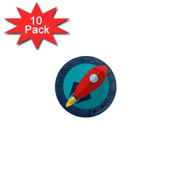 Rocket With Science Related Icons Image 1  Mini Magnet (10 Pack)  by Vaneshart