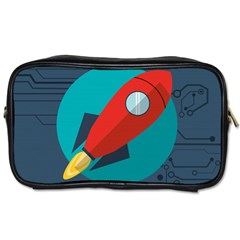 Rocket With Science Related Icons Image Toiletries Bag (two Sides)