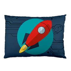 Rocket With Science Related Icons Image Pillow Case (two Sides)
