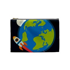 Spaceship Design Cosmetic Bag (medium)