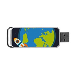 Spaceship Design Portable Usb Flash (one Side) by Vaneshart