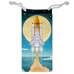 Space Exploration Illustration Jewelry Bag by Vaneshart