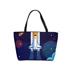 Spaceship Milkyway Galaxy Classic Shoulder Handbag by Vaneshart