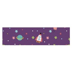 Space Travels Seamless Pattern Vector Cartoon Satin Scarf (oblong) by Vaneshart