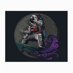 Illustration Astronaut Cosmonaut Paying Skateboard Sport Space With Astronaut Suit Small Glasses Cloth by Vaneshart