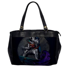 Illustration Astronaut Cosmonaut Paying Skateboard Sport Space With Astronaut Suit Oversize Office Handbag