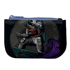 Illustration Astronaut Cosmonaut Paying Skateboard Sport Space With Astronaut Suit Large Coin Purse
