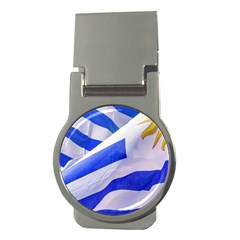 Uruguay Flags Waving Money Clips (round)  by dflcprintsclothing