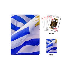 Uruguay Flags Waving Playing Cards Single Design (mini)