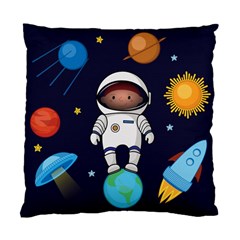 Boy Spaceman Space Rocket Ufo Planets Stars Standard Cushion Case (one Side) by Vaneshart