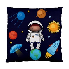 Boy Spaceman Space Rocket Ufo Planets Stars Standard Cushion Case (two Sides) by Vaneshart