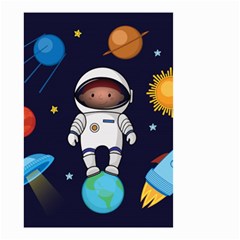 Boy Spaceman Space Rocket Ufo Planets Stars Small Garden Flag (two Sides)