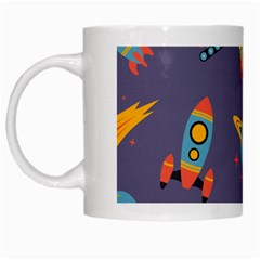 Space Seamless Pattern White Mugs by Vaneshart