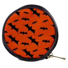 Halloween Card With Bats Flying Pattern Mini Makeup Bag by Vaneshart