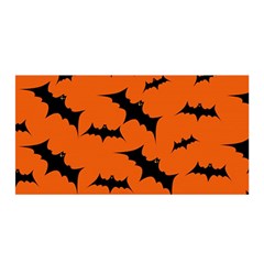 Halloween Card With Bats Flying Pattern Satin Wrap by Vaneshart