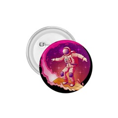 Astronaut Spacesuit Standing Surfboard Surfing Milky Way Stars 1 75  Buttons by Vaneshart