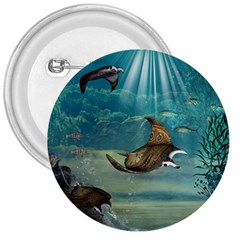 Awesome Steampunk Manta Rays 3  Buttons by FantasyWorld7