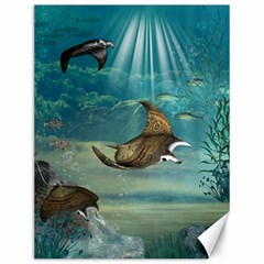 Awesome Steampunk Manta Rays Canvas 12  X 16  by FantasyWorld7