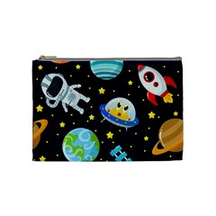 Space Seamless Pattern Cosmetic Bag (medium) by Vaneshart