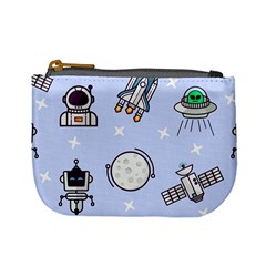 Seamless Pattern With Space Theme Mini Coin Purse