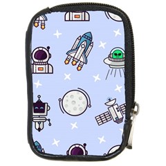 Seamless Pattern With Space Theme Compact Camera Leather Case