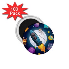 Spaceship Astronaut Space 1 75  Magnets (100 Pack) 