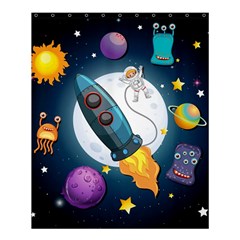 Spaceship Astronaut Space Shower Curtain 60  X 72  (medium)  by Vaneshart