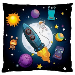 Spaceship Astronaut Space Standard Flano Cushion Case (one Side)