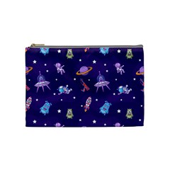 Space Seamless Pattern Cosmetic Bag (medium) by Vaneshart