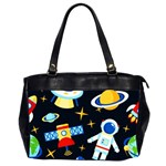 Space Seamless Pattern Oversize Office Handbag (2 Sides) Front