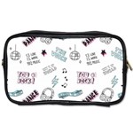 Music Themed Doodle Seamless Background Toiletries Bag (Two Sides) Front