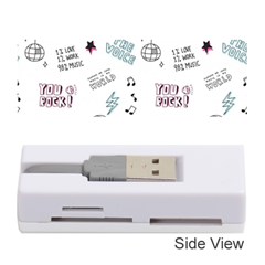 Music Themed Doodle Seamless Background Memory Card Reader (stick) by Vaneshart