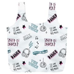 Music Themed Doodle Seamless Background Full Print Recycle Bag (xxxl)