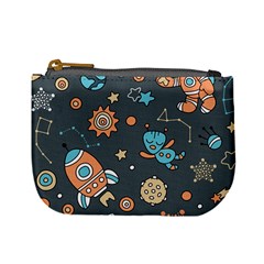 Space Seamless Pattern Mini Coin Purse by Vaneshart