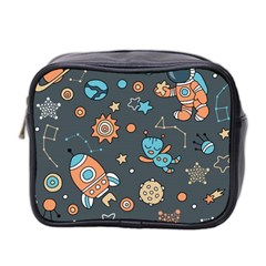 Space Seamless Pattern Mini Toiletries Bag (two Sides) by Vaneshart