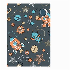 Space Seamless Pattern Small Garden Flag (two Sides)