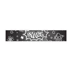 Vector Flat Space Design Background With Text Flano Scarf (mini) by Vaneshart