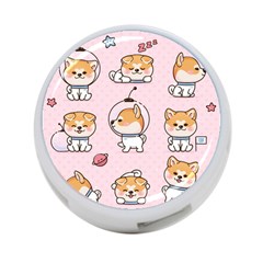 Set Kawaii Smile Japanese Dog Cartoon 4-port Usb Hub (one Side)