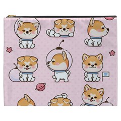 Set Kawaii Smile Japanese Dog Cartoon Cosmetic Bag (xxxl)