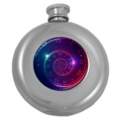 Time Machine Round Hip Flask (5 Oz) by Vaneshart