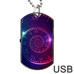 Time Machine Dog Tag Usb Flash (one Side)