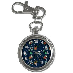 Monster Alien Pattern Seamless Background Key Chain Watches