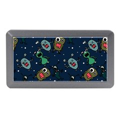 Monster Alien Pattern Seamless Background Memory Card Reader (mini) by Vaneshart