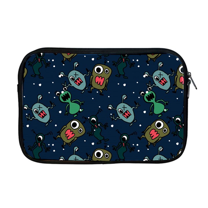 Monster Alien Pattern Seamless Background Apple MacBook Pro 17  Zipper Case