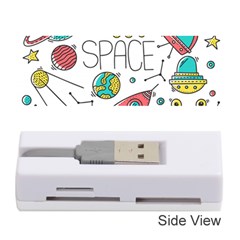 Space Cosmos Seamless Pattern Seamless Pattern Doodle Style Memory Card Reader (stick) by Vaneshart