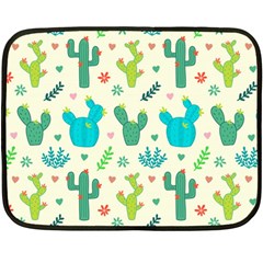 Cactus Succulents Floral Seamless Pattern Double Sided Fleece Blanket (mini)  by Vaneshart