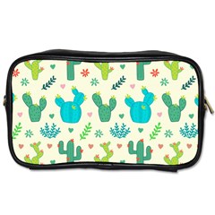 Cactus Succulents Floral Seamless Pattern Toiletries Bag (one Side) by Vaneshart