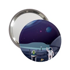 Alien Astronaut Scene 2 25  Handbag Mirrors